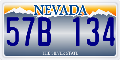 NV license plate 57B134