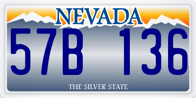 NV license plate 57B136