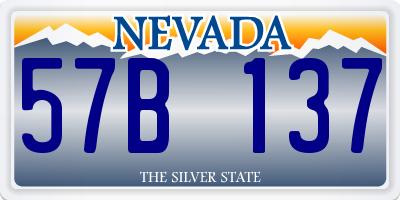 NV license plate 57B137