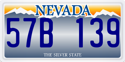 NV license plate 57B139