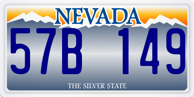 NV license plate 57B149