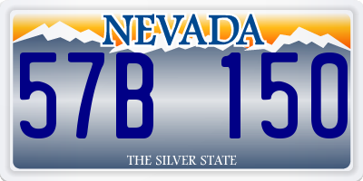 NV license plate 57B150
