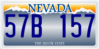 NV license plate 57B157