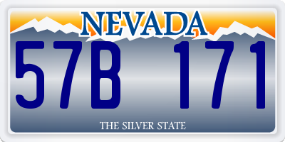 NV license plate 57B171