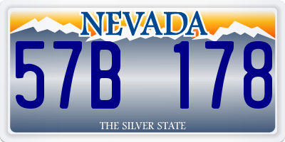 NV license plate 57B178