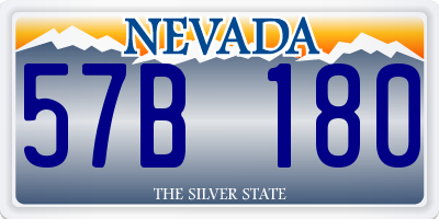 NV license plate 57B180