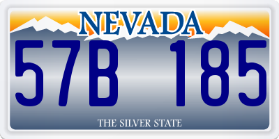 NV license plate 57B185