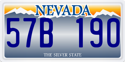 NV license plate 57B190