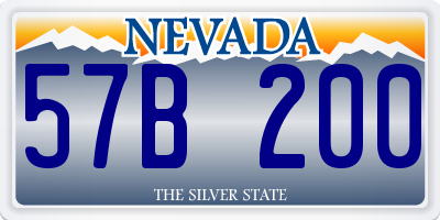 NV license plate 57B200