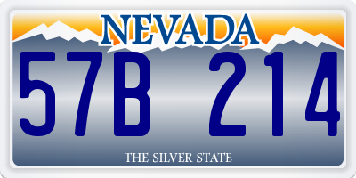 NV license plate 57B214