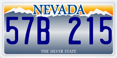 NV license plate 57B215