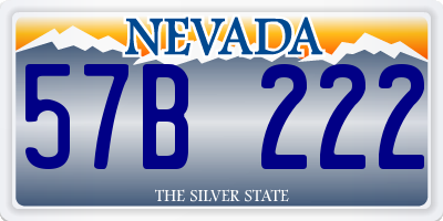 NV license plate 57B222