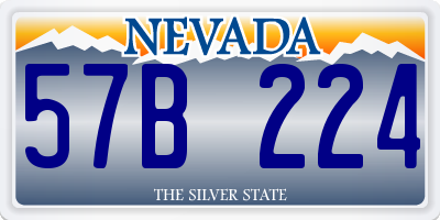 NV license plate 57B224