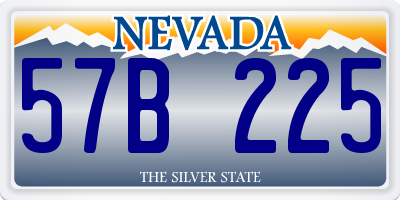 NV license plate 57B225
