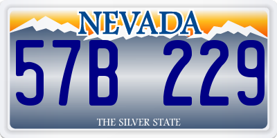 NV license plate 57B229