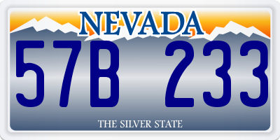 NV license plate 57B233