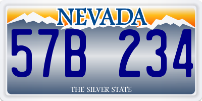 NV license plate 57B234