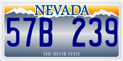 NV license plate 57B239