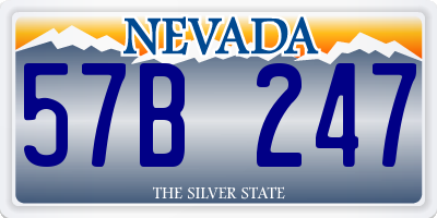 NV license plate 57B247