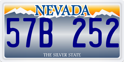 NV license plate 57B252