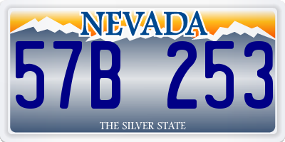 NV license plate 57B253