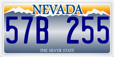 NV license plate 57B255