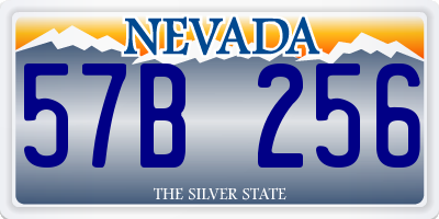 NV license plate 57B256
