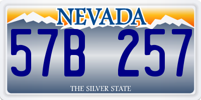 NV license plate 57B257