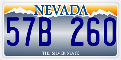 NV license plate 57B260