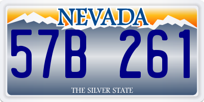 NV license plate 57B261