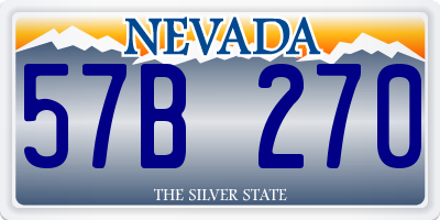 NV license plate 57B270