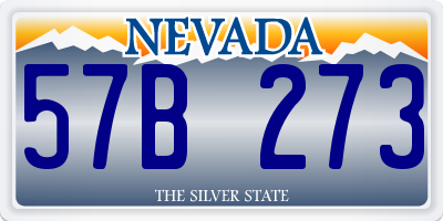 NV license plate 57B273