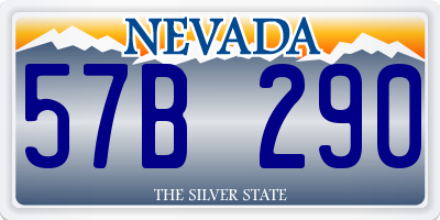 NV license plate 57B290