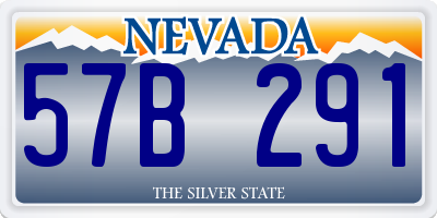 NV license plate 57B291