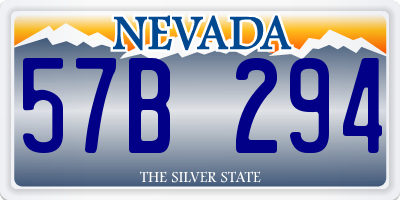 NV license plate 57B294