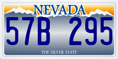 NV license plate 57B295