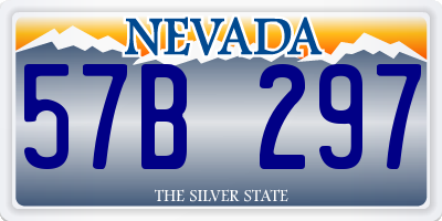 NV license plate 57B297