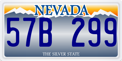 NV license plate 57B299