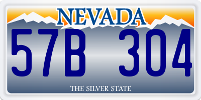 NV license plate 57B304