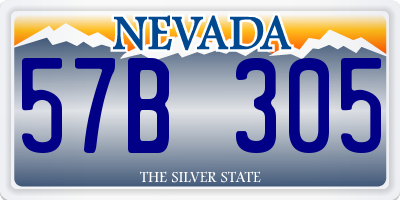 NV license plate 57B305