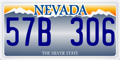 NV license plate 57B306