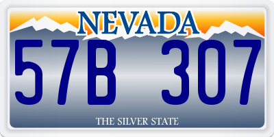 NV license plate 57B307