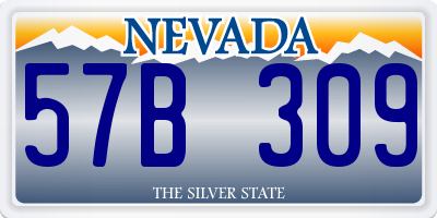 NV license plate 57B309