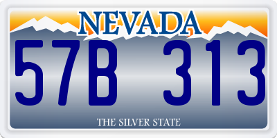 NV license plate 57B313