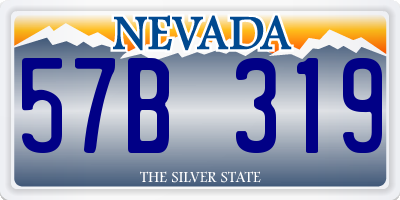 NV license plate 57B319
