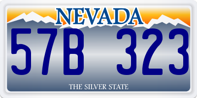 NV license plate 57B323