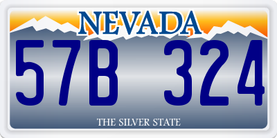 NV license plate 57B324