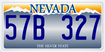 NV license plate 57B327