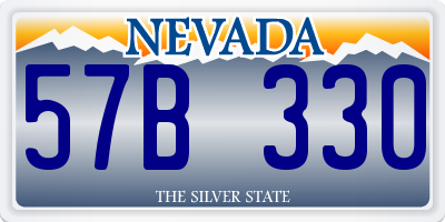 NV license plate 57B330