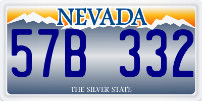 NV license plate 57B332